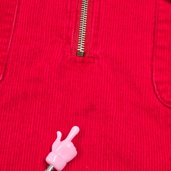 VTG Marlboro Shirt Mens XXL Red Heavy Corduroy 1/4 Zip Pullover Y2K Shacket READ - Picture 7 of 15